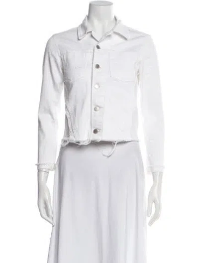 Pre-owned L'agence Denim Jacket In White