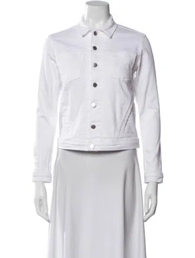 Pre-owned L'agence Denim Jacket In White