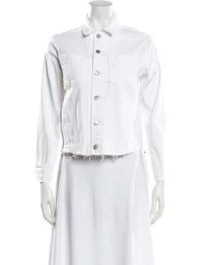 Pre-owned L'agence Denim Jacket In White