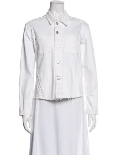 Pre-owned L'agence Denim Jacket In White
