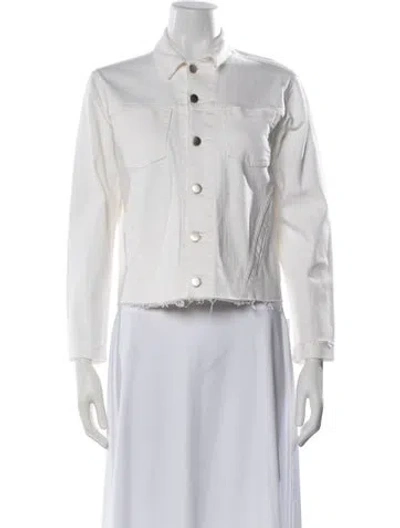 Pre-owned L'agence Denim Jacket In White