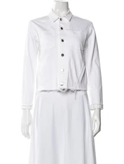 Pre-owned L'agence Denim Jacket In White