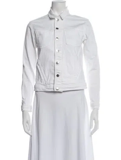Pre-owned L'agence Denim Jacket In White