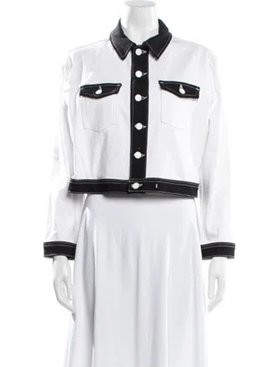 Pre-owned L'agence Denim Jacket In White