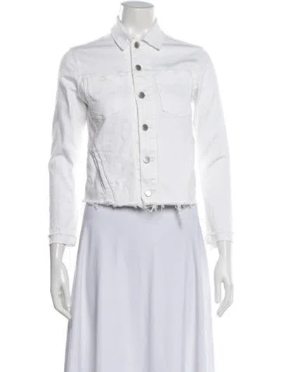 Pre-owned L'agence Denim Jacket In White