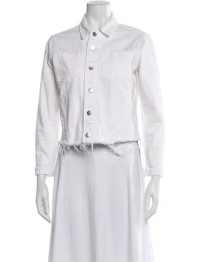 Pre-owned L'agence Denim Jacket In White