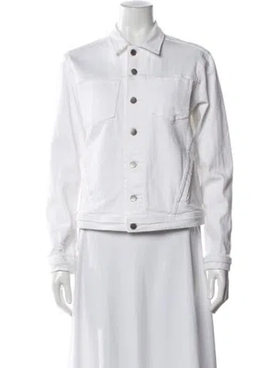 Pre-owned L'agence Denim Jacket In White