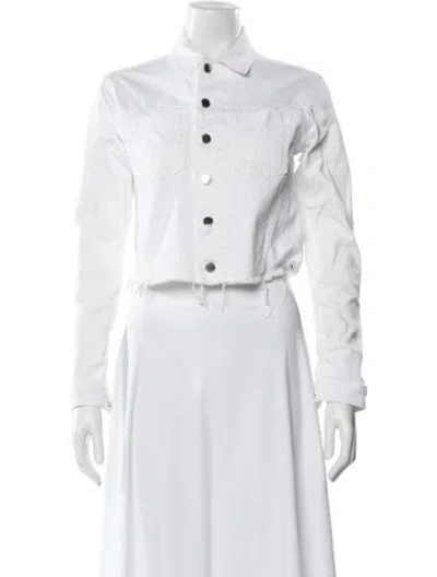 Pre-owned L'agence Denim Jacket In White