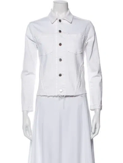Pre-owned L'agence Denim Jacket In White