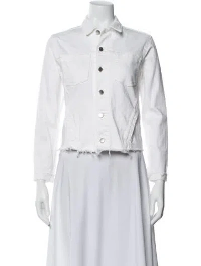 Pre-owned L'agence Denim Jacket In White