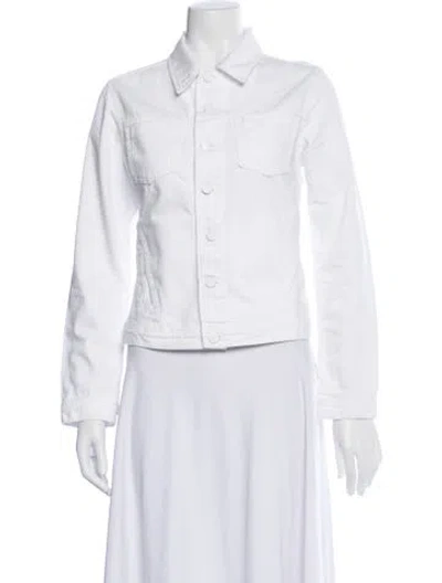 Pre-owned L'agence Denim Jacket In White