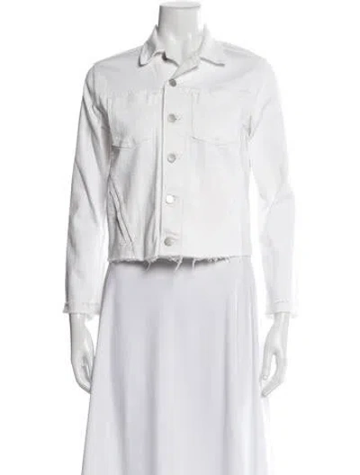 Pre-owned L'agence Denim Jacket In White