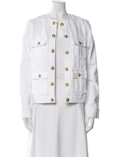 Pre-owned L'agence Denim Jacket In White