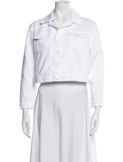 Pre-owned L'agence Denim Jacket In White