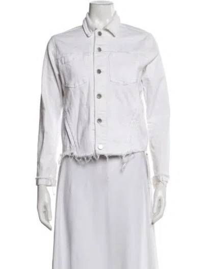 Pre-owned L'agence Denim Jacket In White