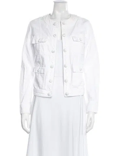 Pre-owned L'agence Denim Jacket In White