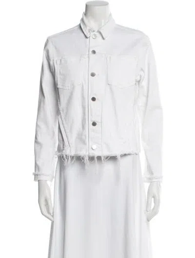 Pre-owned L'agence Denim Jacket In White