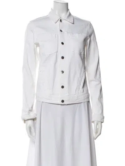 Pre-owned L'agence Denim Jacket In White