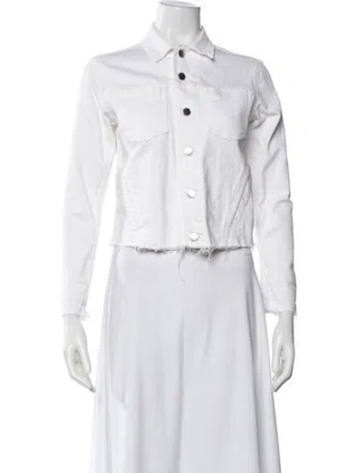Pre-owned L'agence Denim Jacket In White