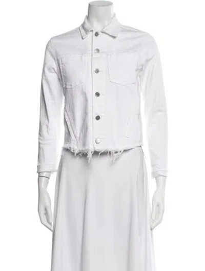 Pre-owned L'agence Denim Jacket In White