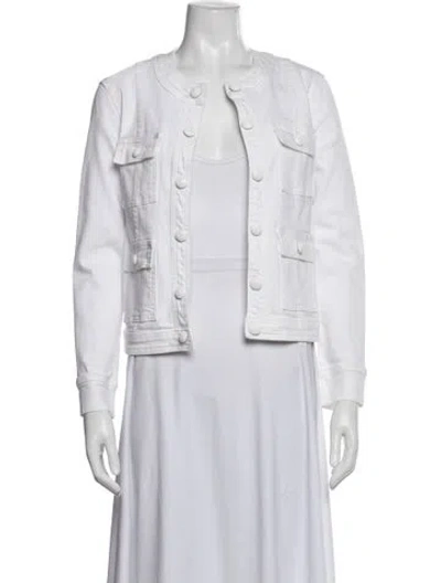 Pre-owned L'agence Denim Jacket In White