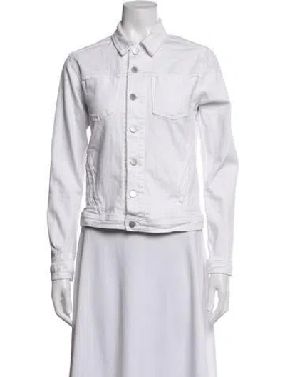 Pre-owned L'agence Denim Jacket In White