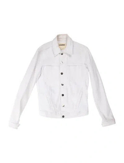 Pre-owned L'agence Denim Jacket In White