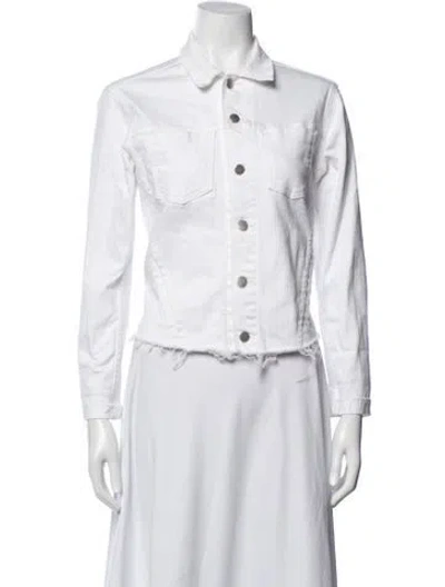 Pre-owned L'agence Denim Jacket In White