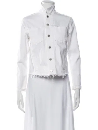 Pre-owned L'agence Denim Jacket In White