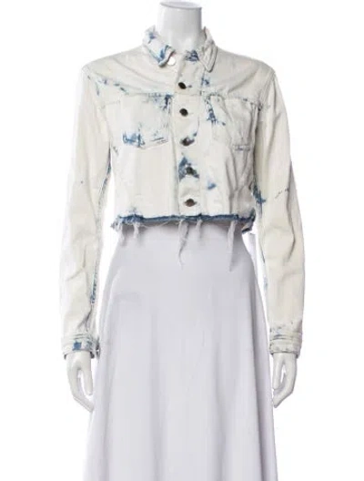 Pre-owned L'agence Denim Jacket In White