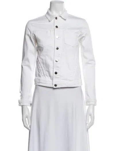 Pre-owned L'agence Denim Jacket In White