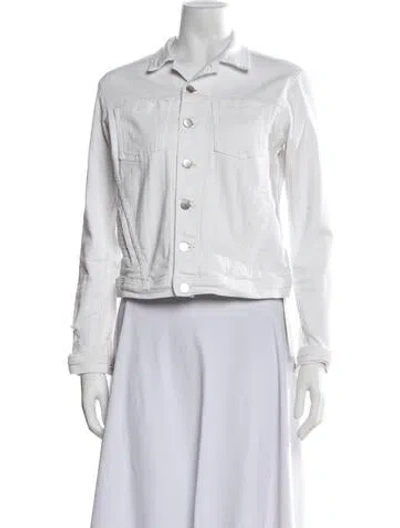 Pre-owned L'agence Denim Jacket In White
