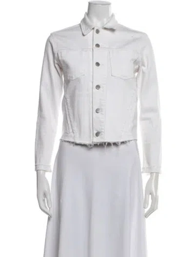 Pre-owned L'agence Denim Jacket In White