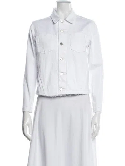 Pre-owned L'agence Denim Jacket In White