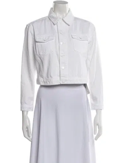 Pre-owned L'agence Denim Jacket In White