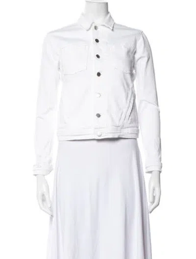 Pre-owned L'agence Denim Jacket In White