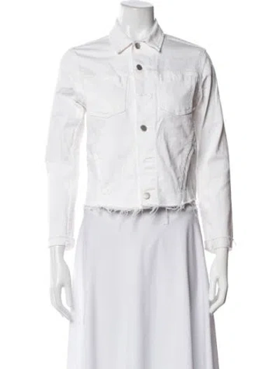 Pre-owned L'agence Denim Jacket In White