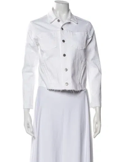 Pre-owned L'agence Denim Jacket In White