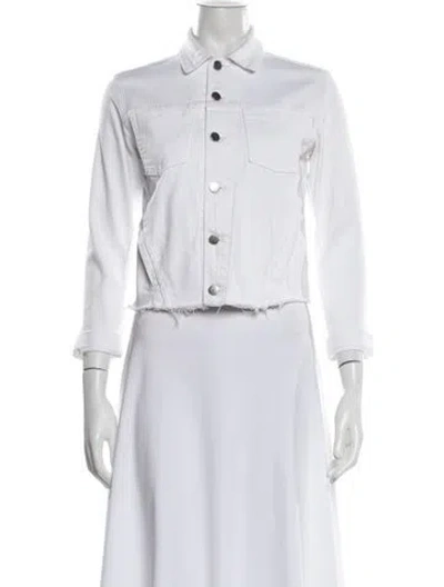 Pre-owned L'agence Denim Jacket In White