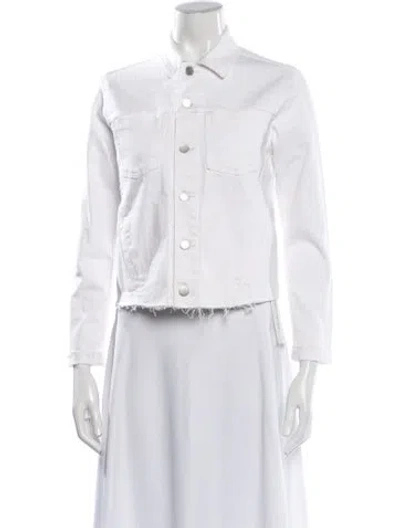 Pre-owned L'agence Denim Jacket In White