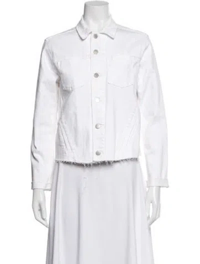 Pre-owned L'agence Denim Jacket In White
