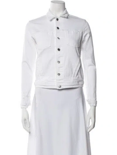 Pre-owned L'agence Denim Jacket In White
