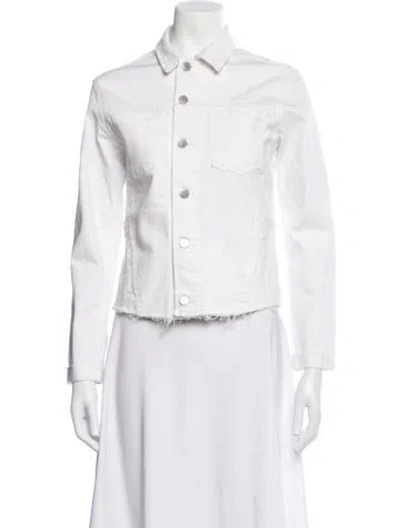 Pre-owned L'agence Denim Jacket In White