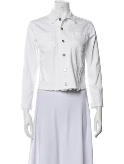 Pre-owned L'agence Denim Jacket In White