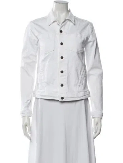 Pre-owned L'agence Denim Jacket In White