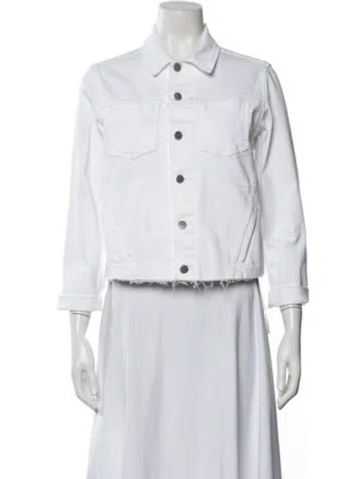 Pre-owned L'agence Denim Jacket In White