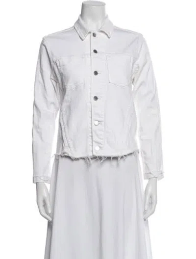 Pre-owned L'agence Denim Jacket In White