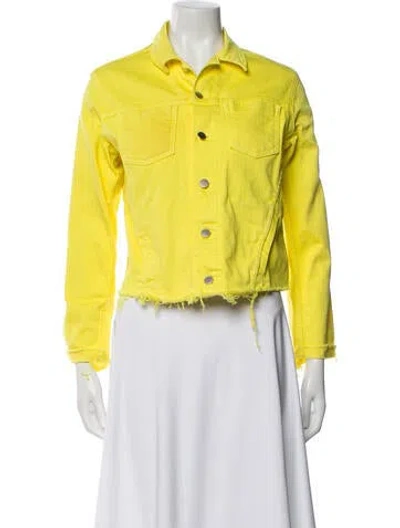 Pre-owned L'agence Denim Jacket In Yellow