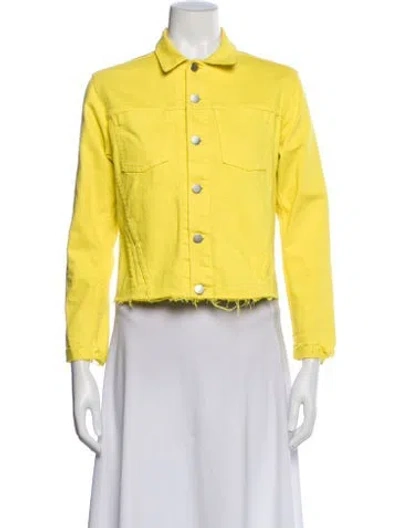 Pre-owned L'agence Denim Jacket In Yellow