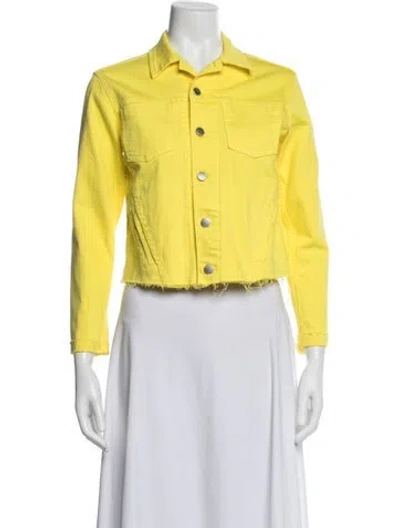 Pre-owned L'agence Denim Jacket In Yellow